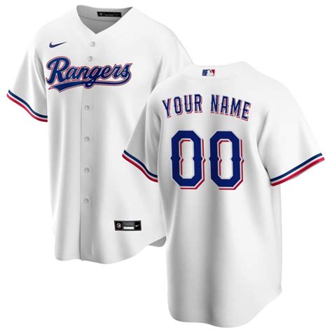 Texas Rangers Nike Home Replica Custom Jersey 